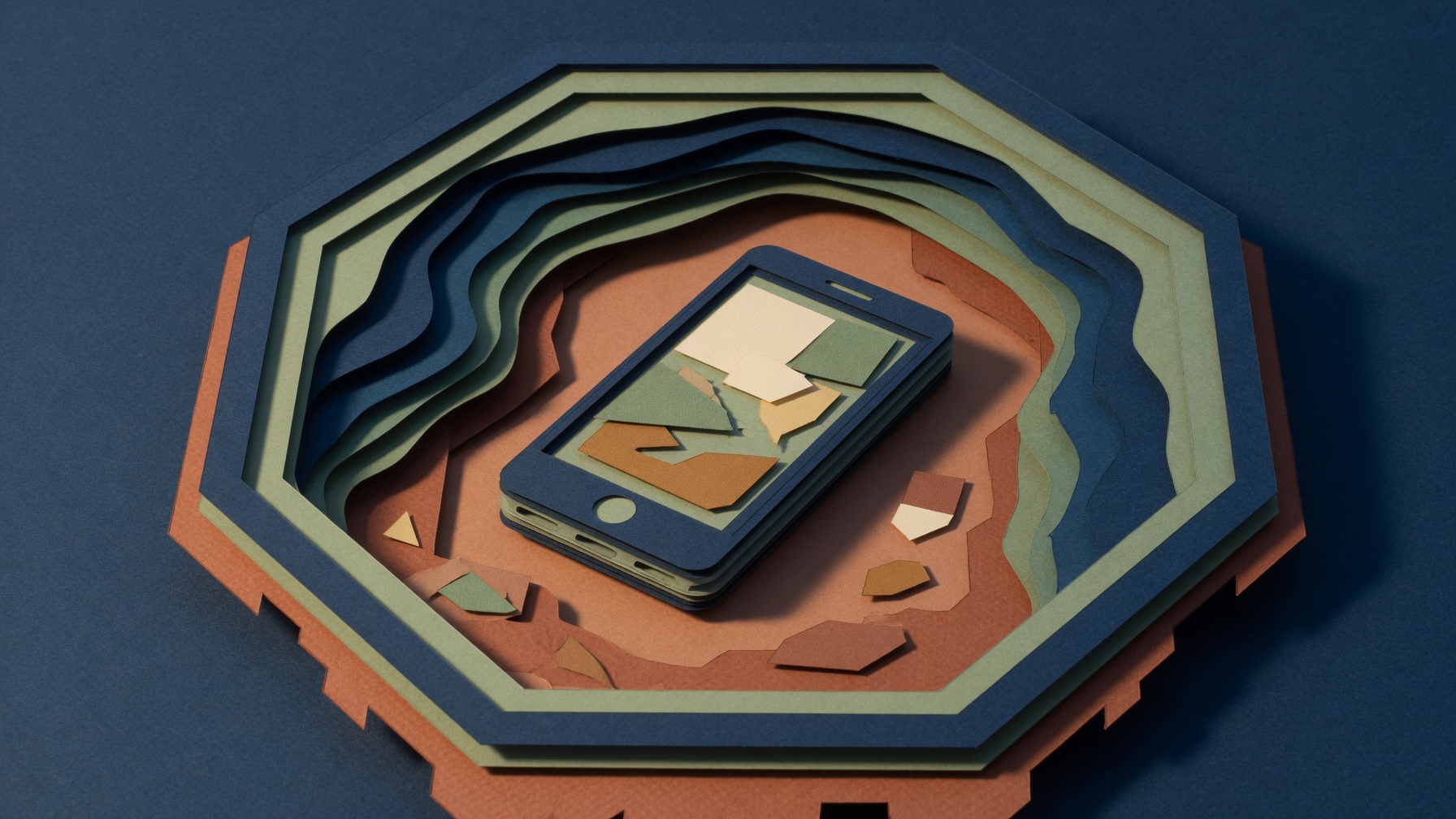 Paper smartphone with notes contained inside